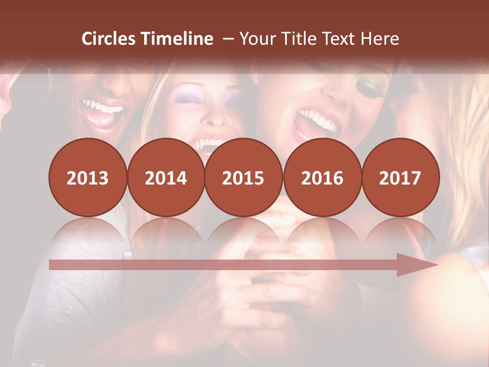 A Group Of People Singing Into A Microphone PowerPoint Template