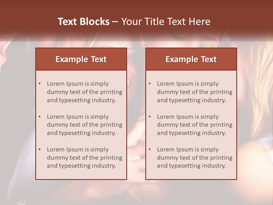 A Group Of People Singing Into A Microphone PowerPoint Template