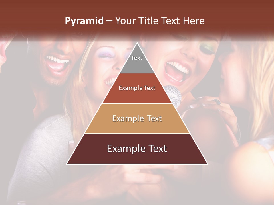 A Group Of People Singing Into A Microphone PowerPoint Template