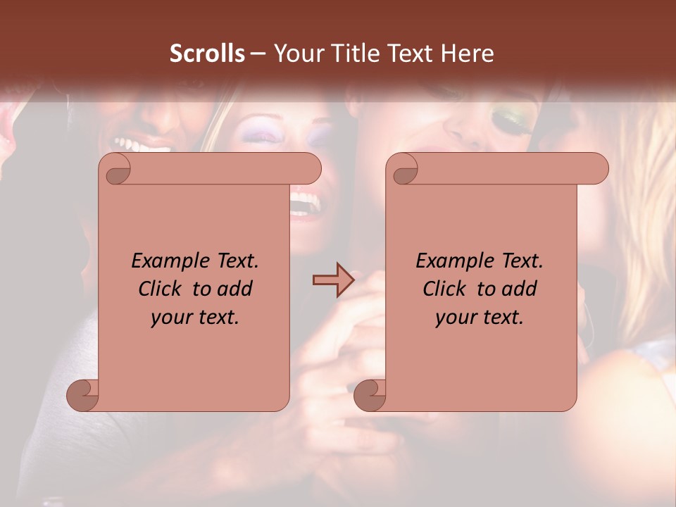 A Group Of People Singing Into A Microphone PowerPoint Template