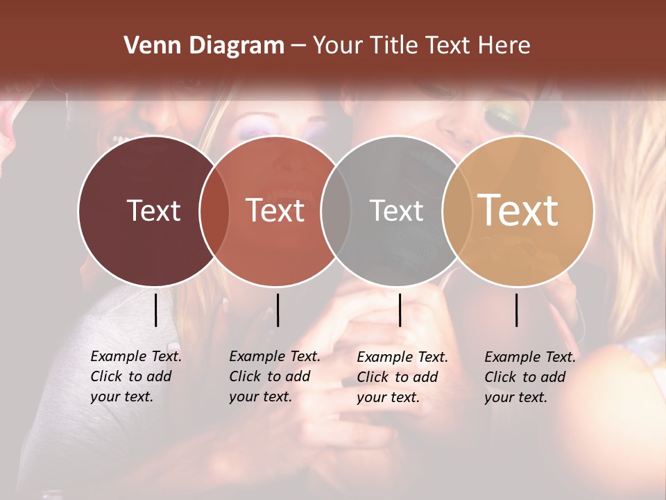 A Group Of People Singing Into A Microphone PowerPoint Template