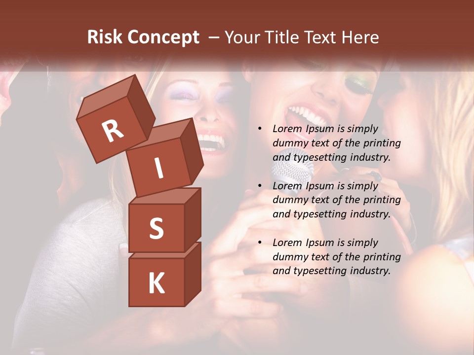 A Group Of People Singing Into A Microphone PowerPoint Template