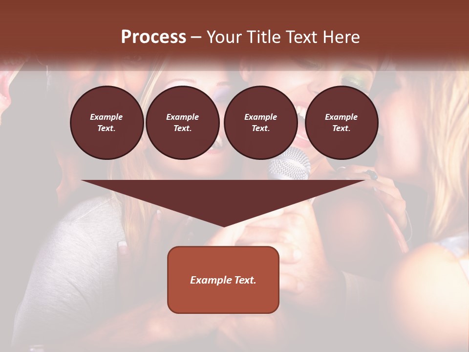 A Group Of People Singing Into A Microphone PowerPoint Template