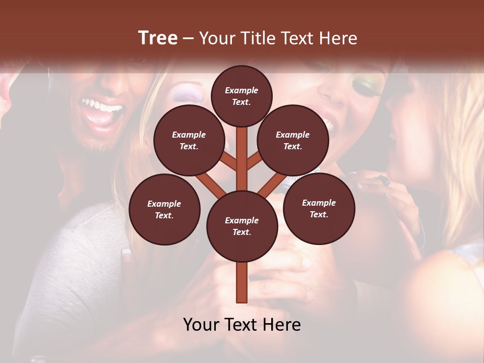 A Group Of People Singing Into A Microphone PowerPoint Template