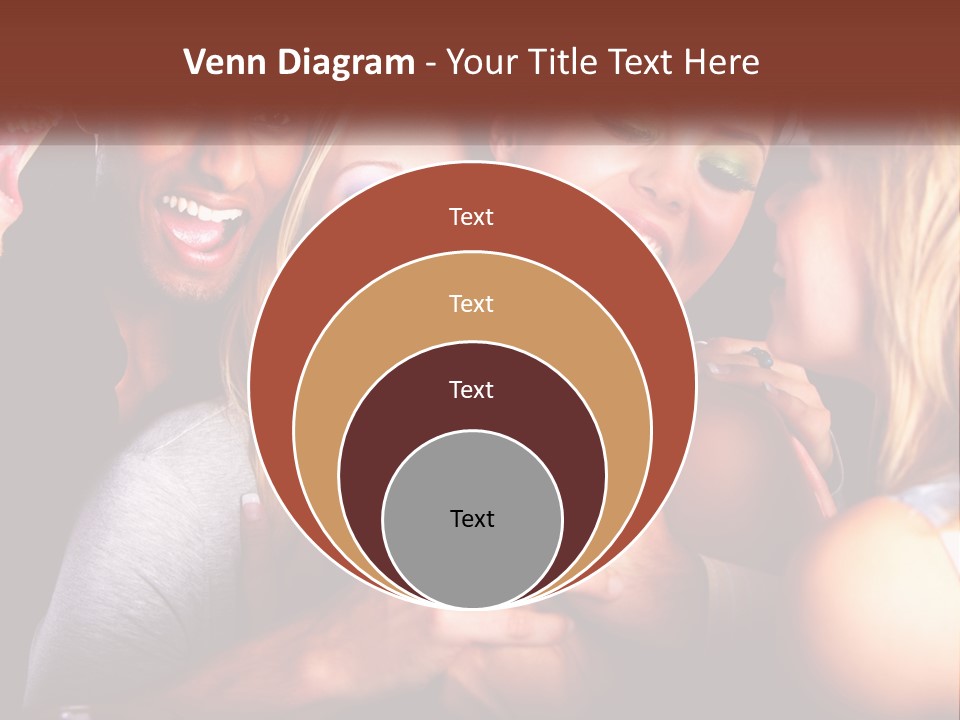 A Group Of People Singing Into A Microphone PowerPoint Template