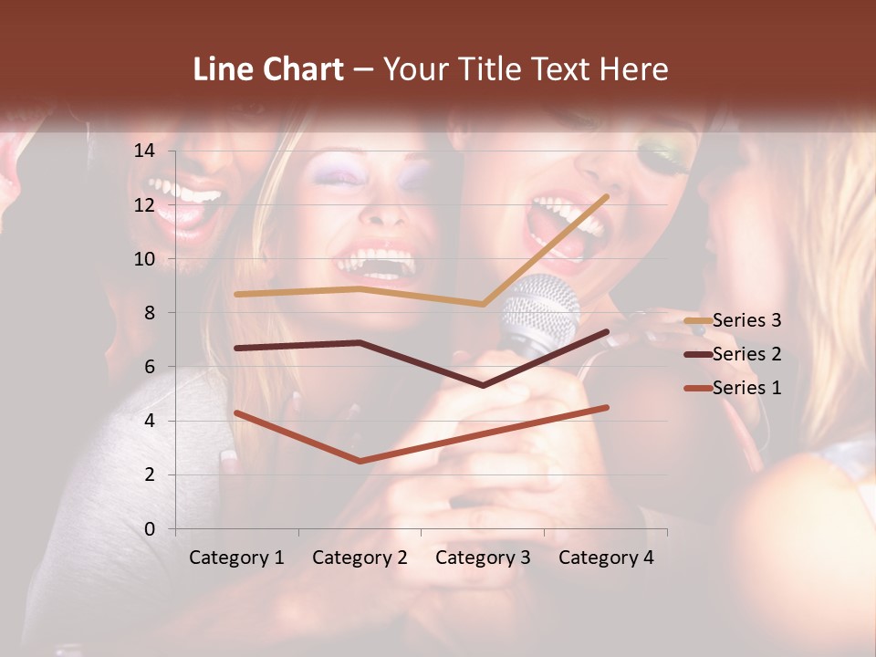 A Group Of People Singing Into A Microphone PowerPoint Template