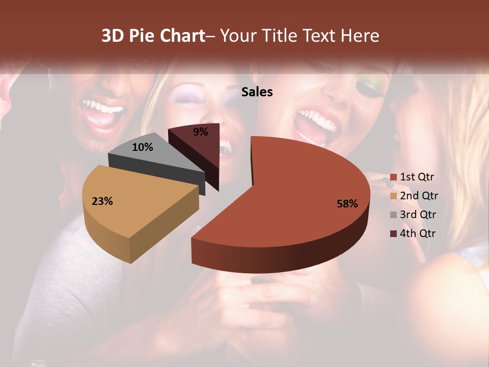A Group Of People Singing Into A Microphone PowerPoint Template