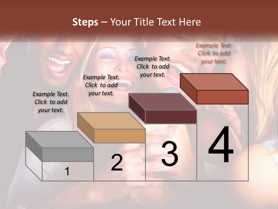 A Group Of People Singing Into A Microphone PowerPoint Template