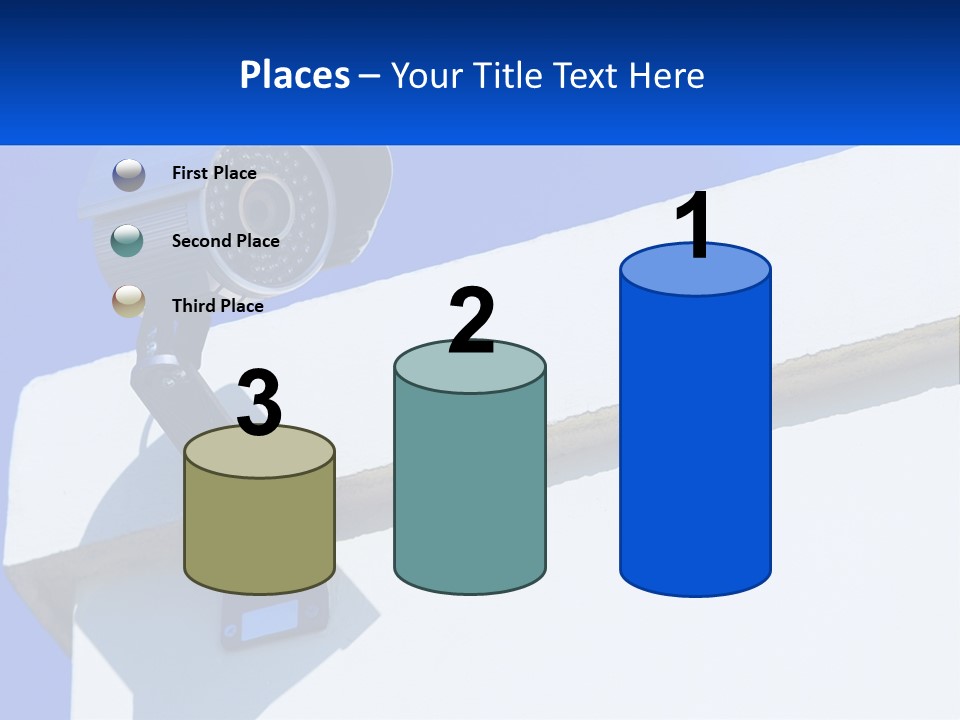 A Security Camera On The Side Of A Building PowerPoint Template