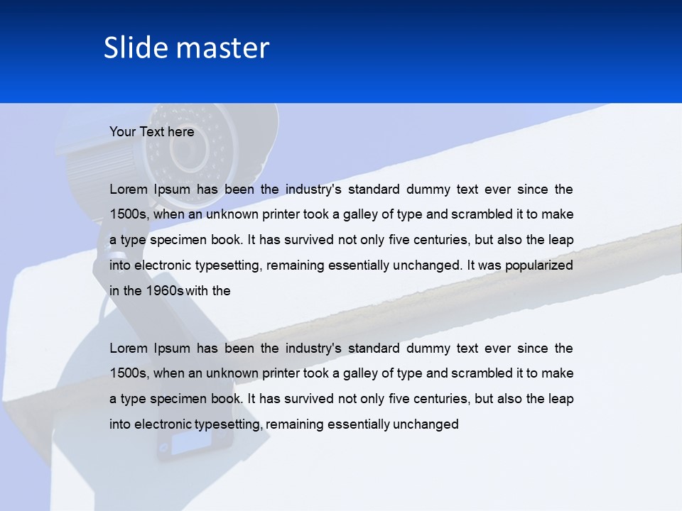 A Security Camera On The Side Of A Building PowerPoint Template