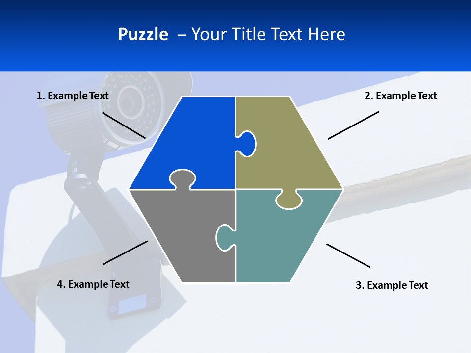 A Security Camera On The Side Of A Building PowerPoint Template