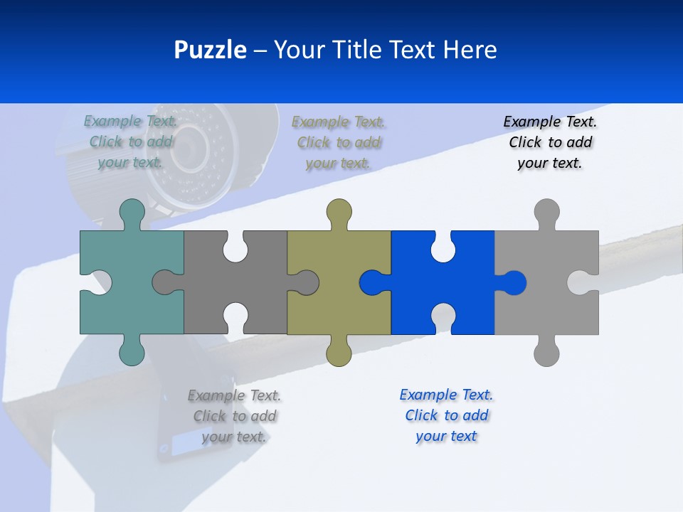 A Security Camera On The Side Of A Building PowerPoint Template