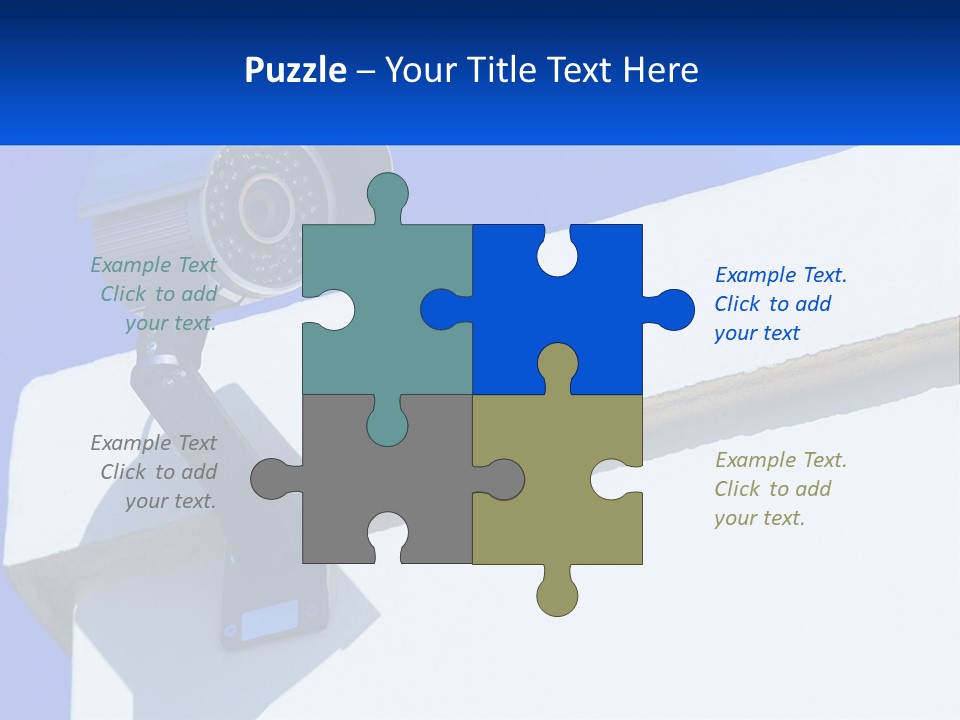 A Security Camera On The Side Of A Building PowerPoint Template