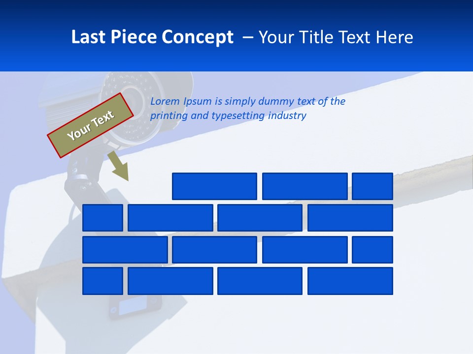 A Security Camera On The Side Of A Building PowerPoint Template