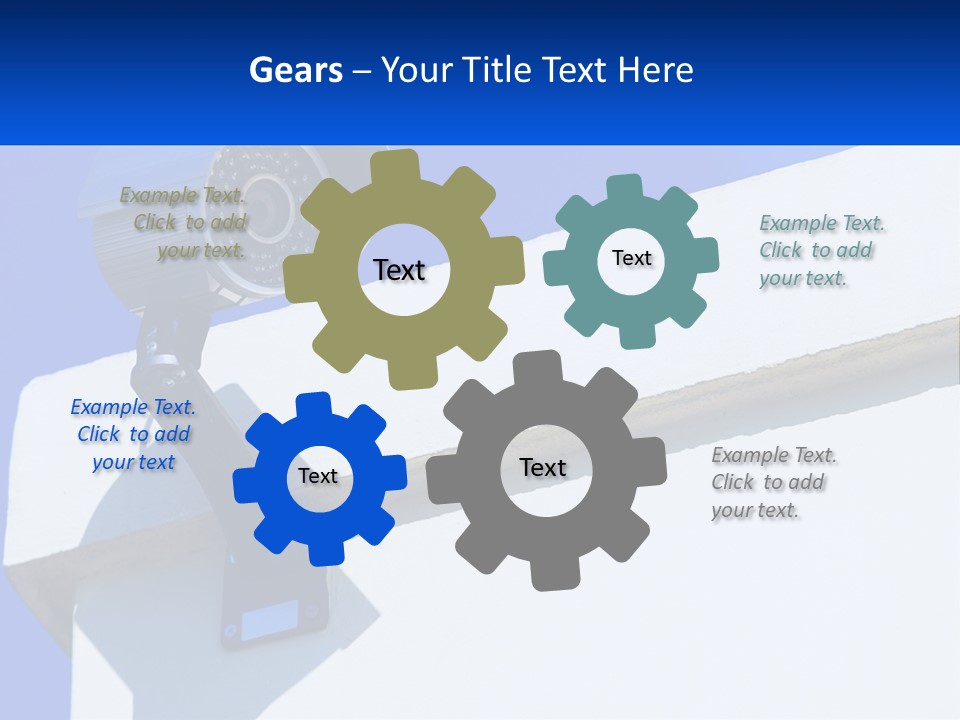 A Security Camera On The Side Of A Building PowerPoint Template