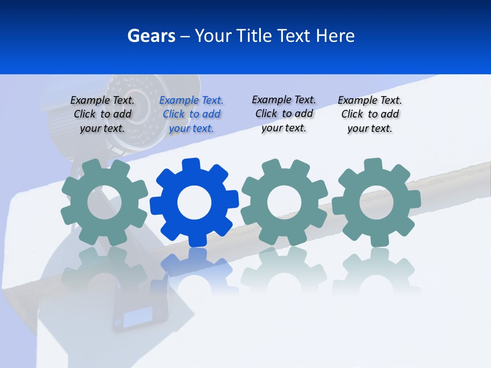 A Security Camera On The Side Of A Building PowerPoint Template