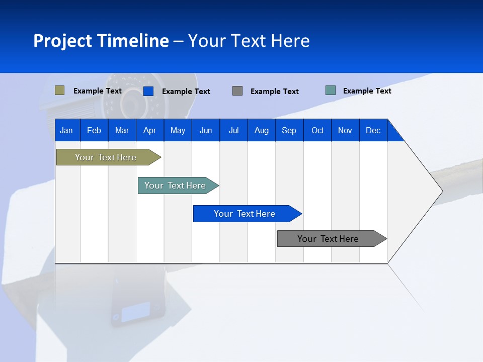 A Security Camera On The Side Of A Building PowerPoint Template