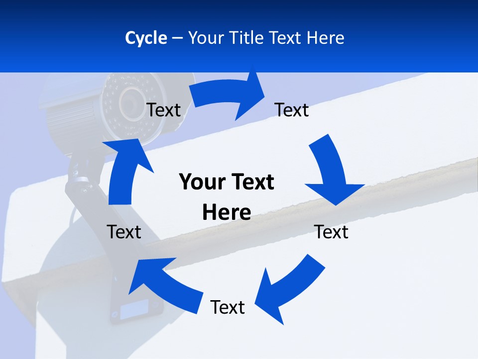 A Security Camera On The Side Of A Building PowerPoint Template