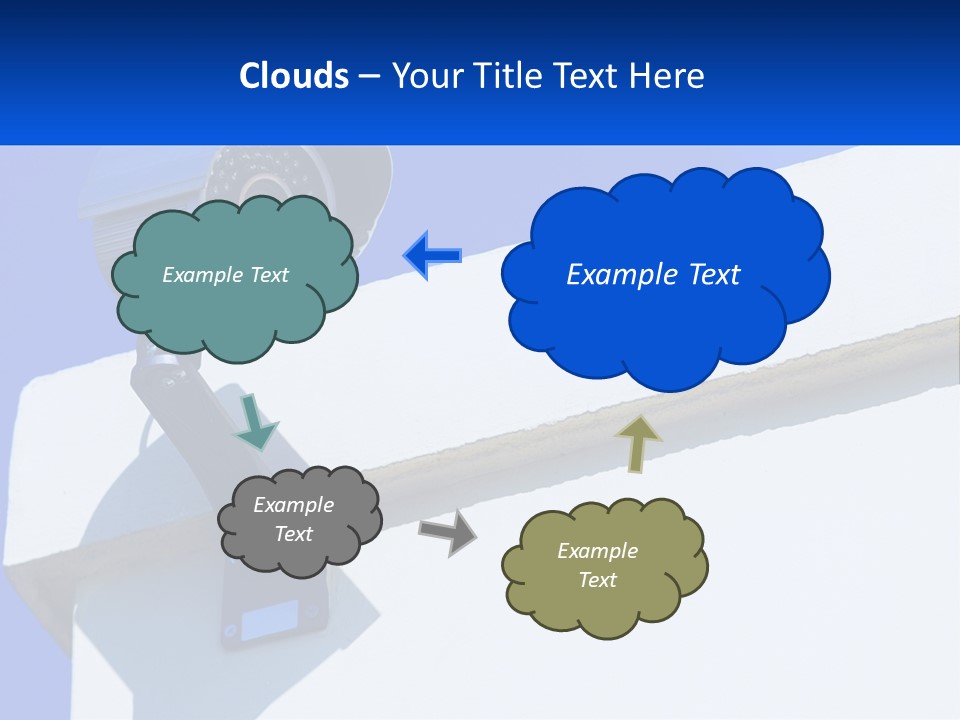 A Security Camera On The Side Of A Building PowerPoint Template