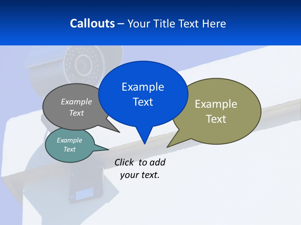 A Security Camera On The Side Of A Building PowerPoint Template