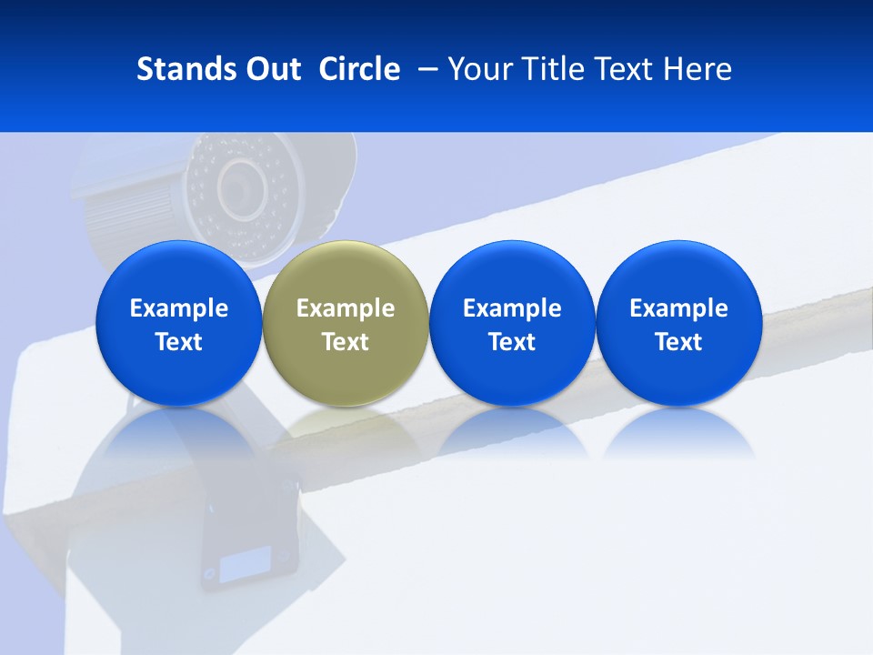 A Security Camera On The Side Of A Building PowerPoint Template