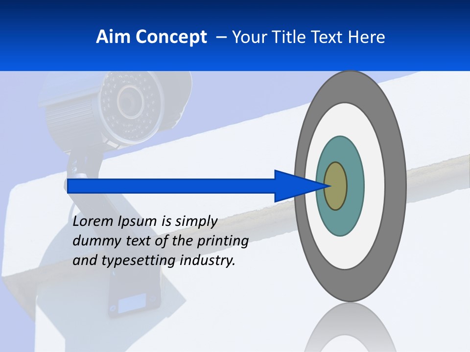 A Security Camera On The Side Of A Building PowerPoint Template