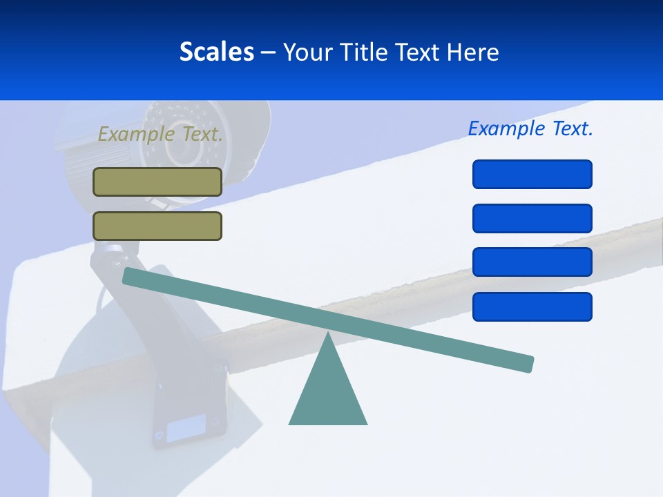 A Security Camera On The Side Of A Building PowerPoint Template