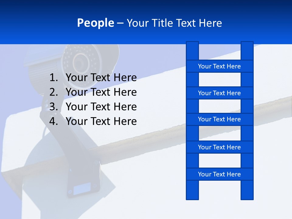 A Security Camera On The Side Of A Building PowerPoint Template