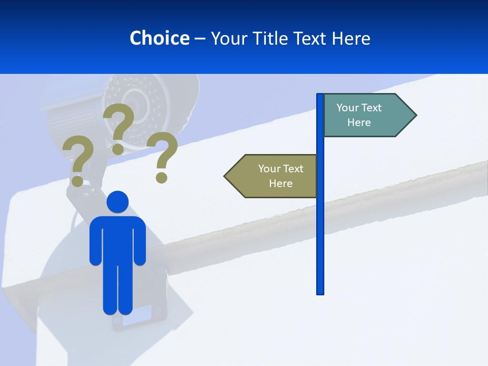 A Security Camera On The Side Of A Building PowerPoint Template