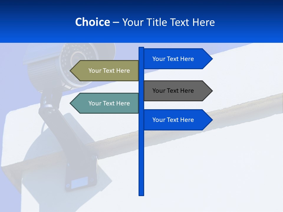 A Security Camera On The Side Of A Building PowerPoint Template