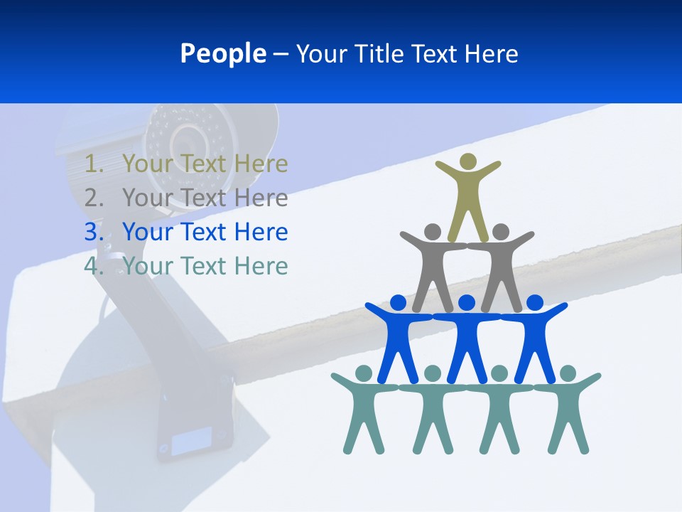 A Security Camera On The Side Of A Building PowerPoint Template