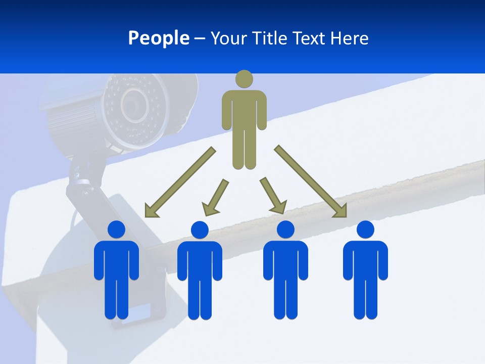 A Security Camera On The Side Of A Building PowerPoint Template