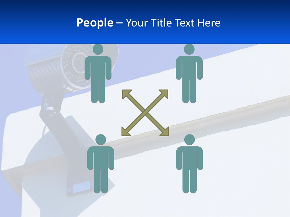 A Security Camera On The Side Of A Building PowerPoint Template