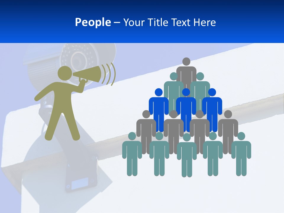 A Security Camera On The Side Of A Building PowerPoint Template