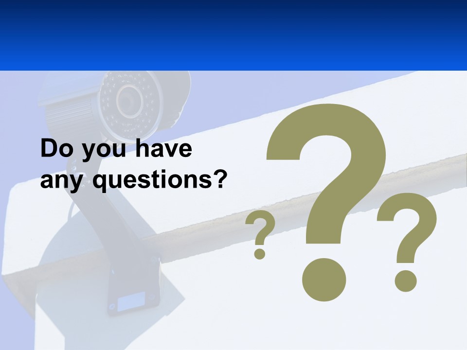 A Security Camera On The Side Of A Building PowerPoint Template