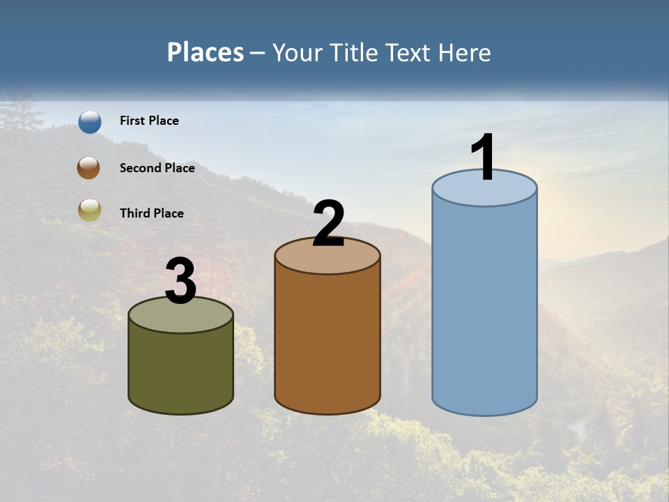 A Scenic View Of A Mountain Range With The Sun Setting In The Distance PowerPoint Template