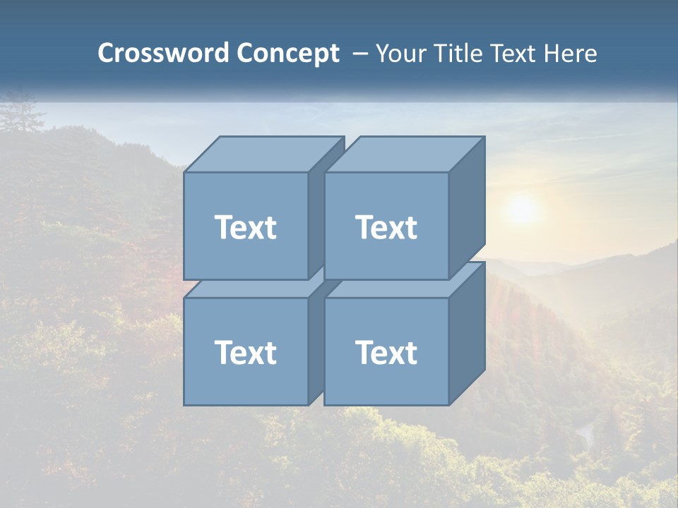 A Scenic View Of A Mountain Range With The Sun Setting In The Distance PowerPoint Template