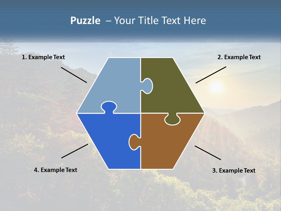 A Scenic View Of A Mountain Range With The Sun Setting In The Distance PowerPoint Template