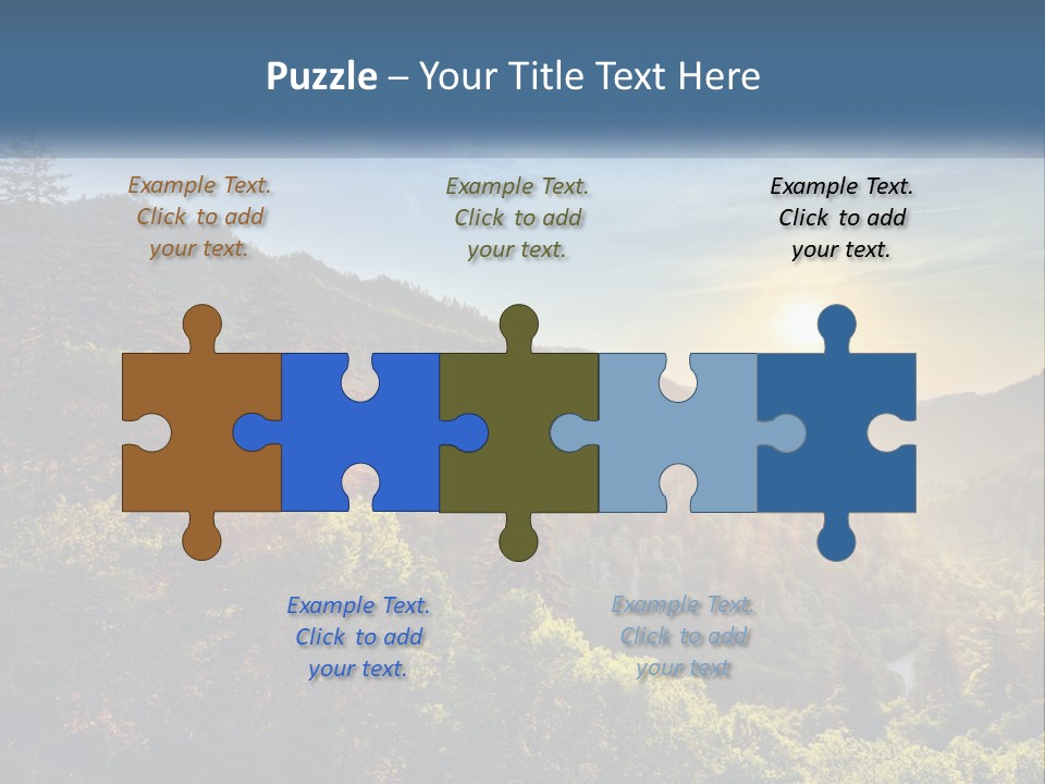 A Scenic View Of A Mountain Range With The Sun Setting In The Distance PowerPoint Template