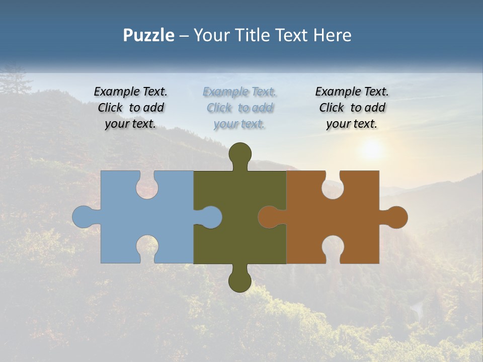 A Scenic View Of A Mountain Range With The Sun Setting In The Distance PowerPoint Template