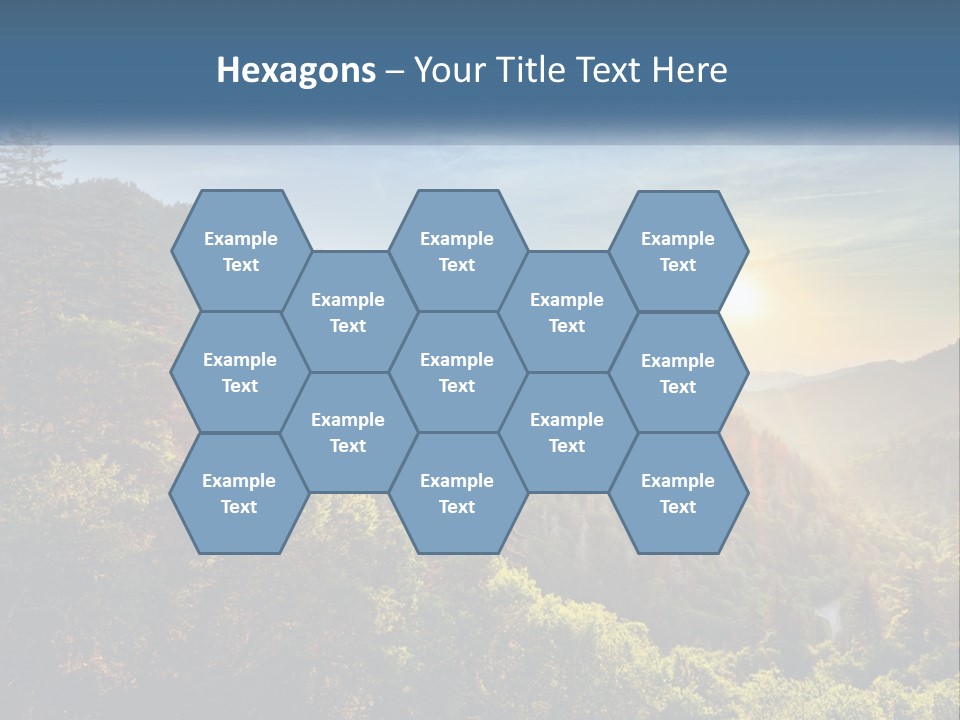 A Scenic View Of A Mountain Range With The Sun Setting In The Distance PowerPoint Template