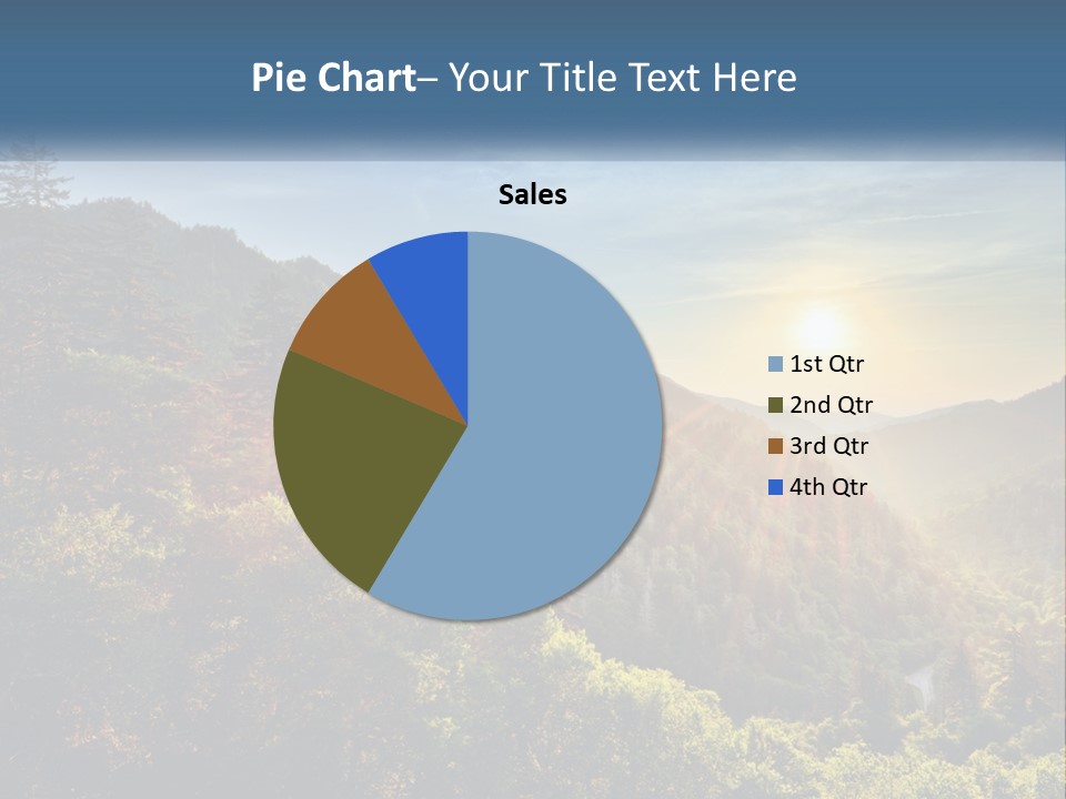 A Scenic View Of A Mountain Range With The Sun Setting In The Distance PowerPoint Template