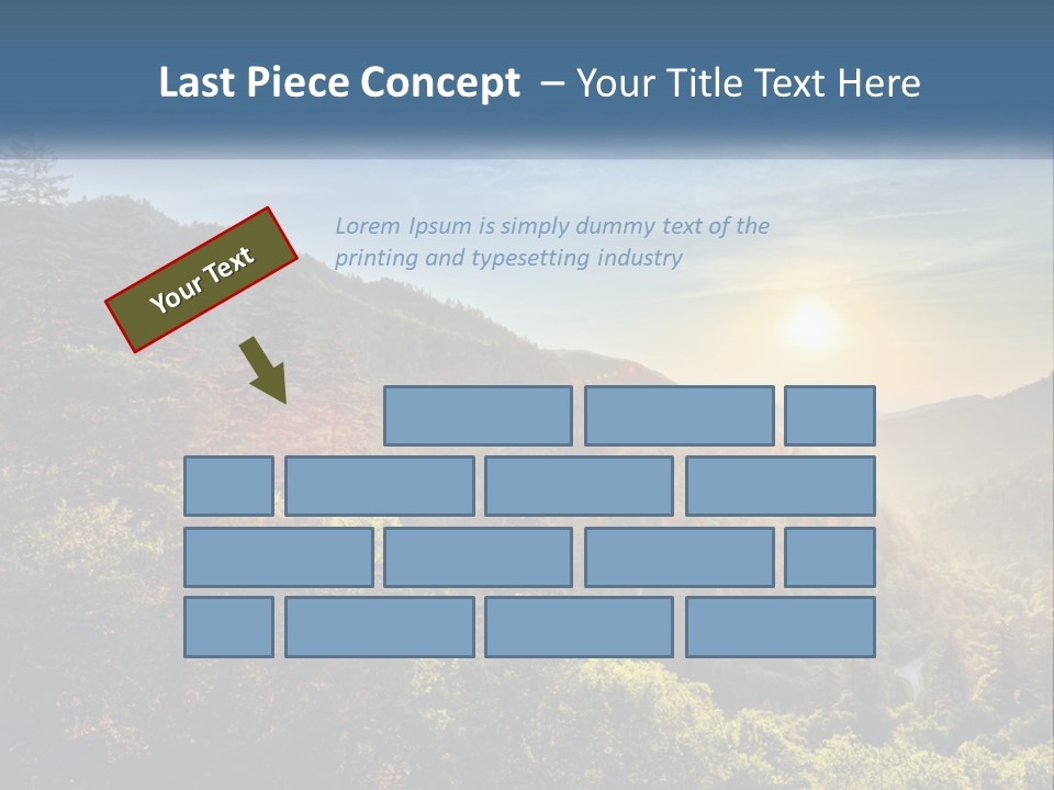 A Scenic View Of A Mountain Range With The Sun Setting In The Distance PowerPoint Template