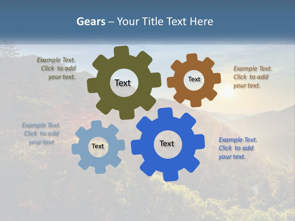A Scenic View Of A Mountain Range With The Sun Setting In The Distance PowerPoint Template