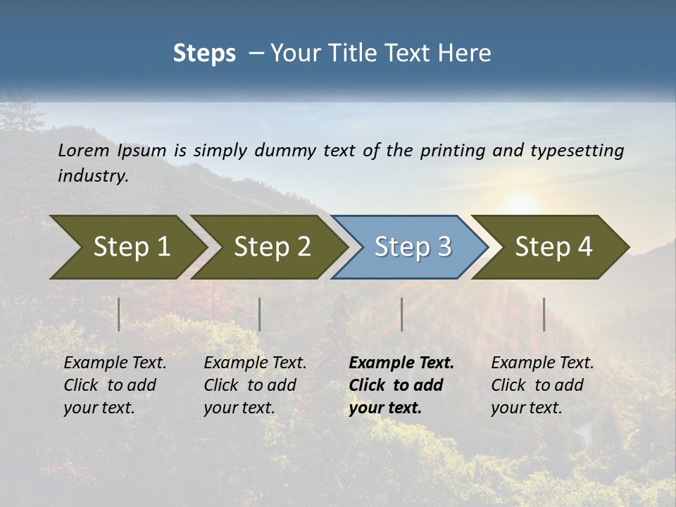 A Scenic View Of A Mountain Range With The Sun Setting In The Distance PowerPoint Template