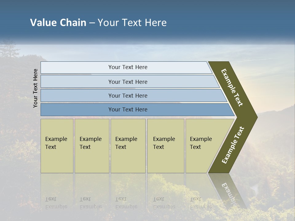 A Scenic View Of A Mountain Range With The Sun Setting In The Distance PowerPoint Template