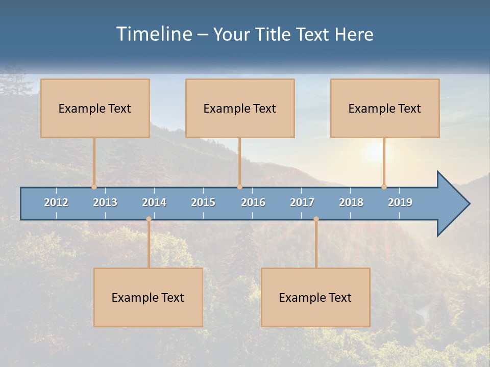 A Scenic View Of A Mountain Range With The Sun Setting In The Distance PowerPoint Template