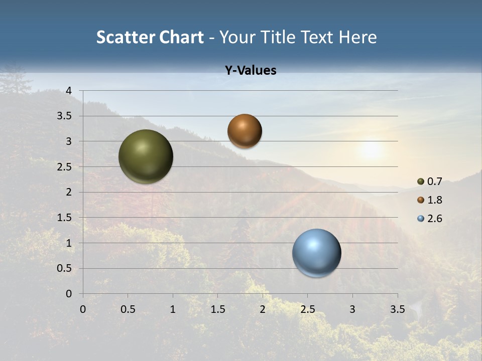 A Scenic View Of A Mountain Range With The Sun Setting In The Distance PowerPoint Template