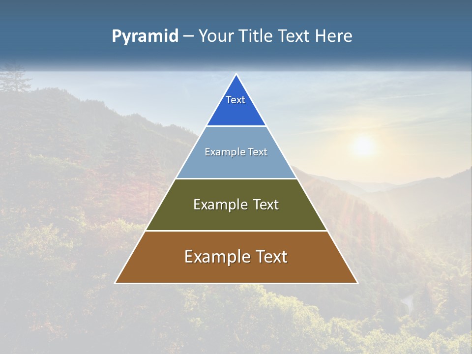 A Scenic View Of A Mountain Range With The Sun Setting In The Distance PowerPoint Template
