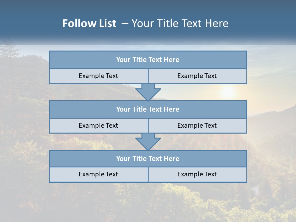 A Scenic View Of A Mountain Range With The Sun Setting In The Distance PowerPoint Template